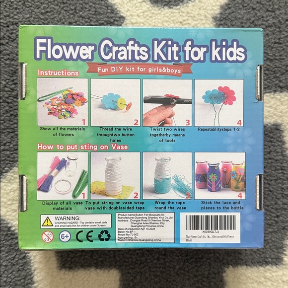 🌸 NEW IN BOX Flower Crafts Kit for Kids - Colorful DIY Set girls crafts - Picture 5 of 9